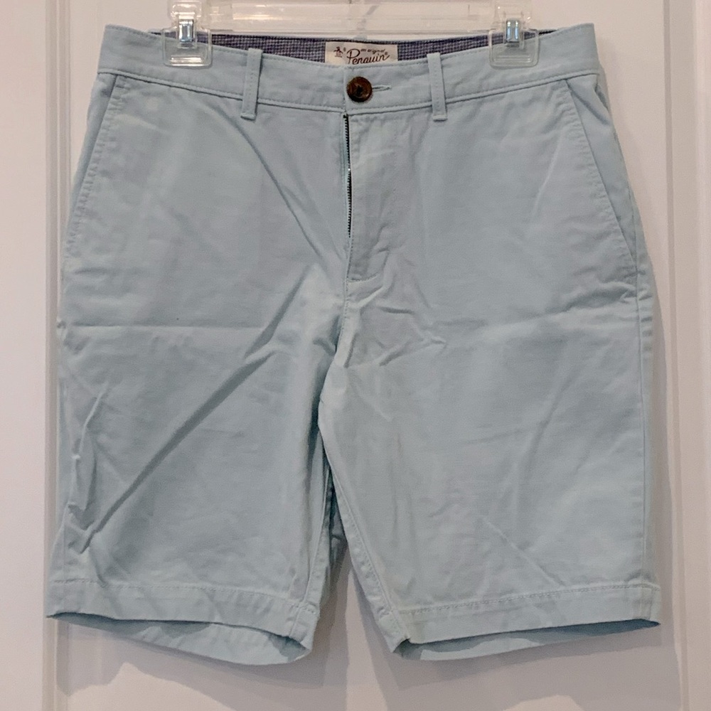 Penguin brand shorts, size 30, light blue